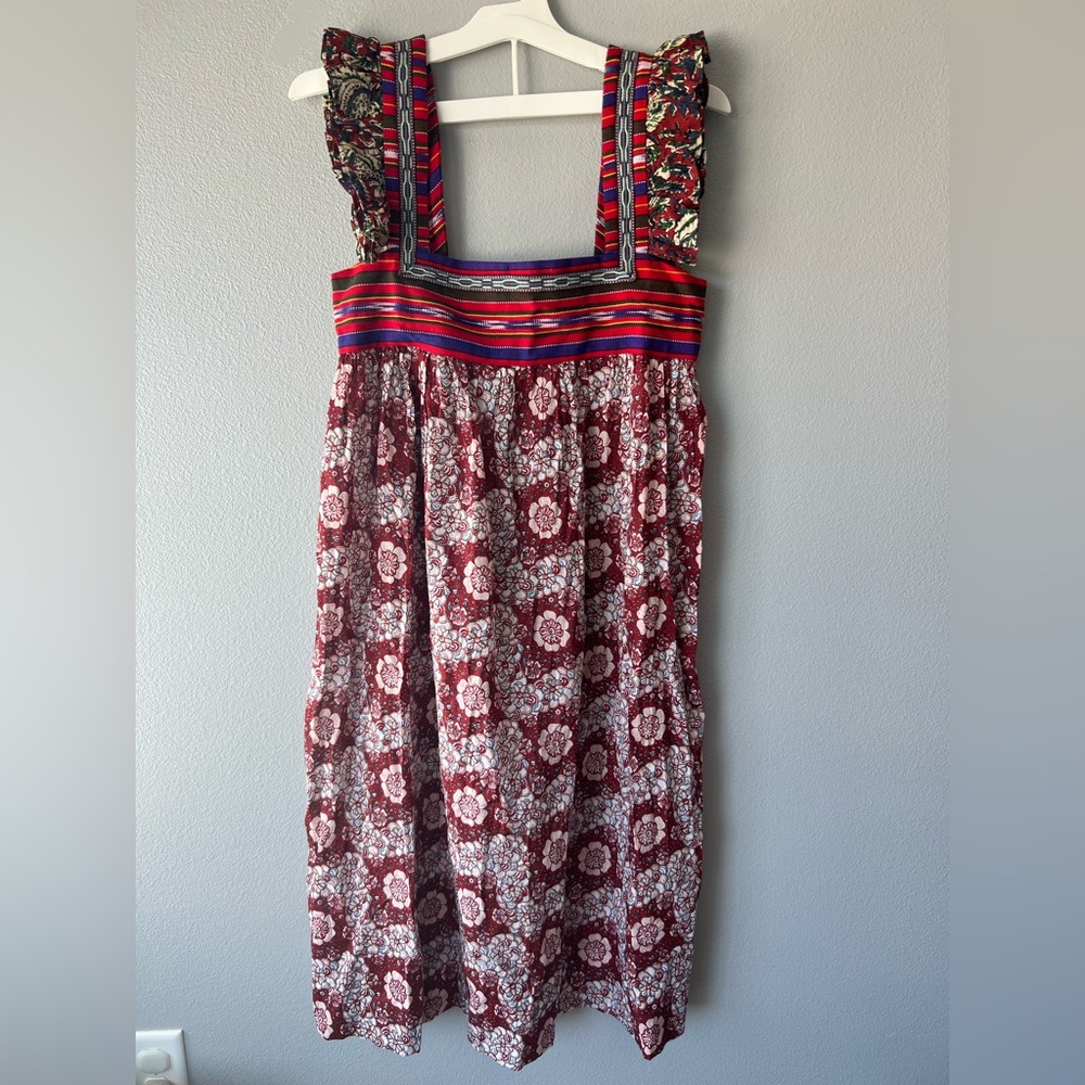 Alix Of Bohemia 100% Cotton Maiden Smock Midi Dress Women’s Sz XS